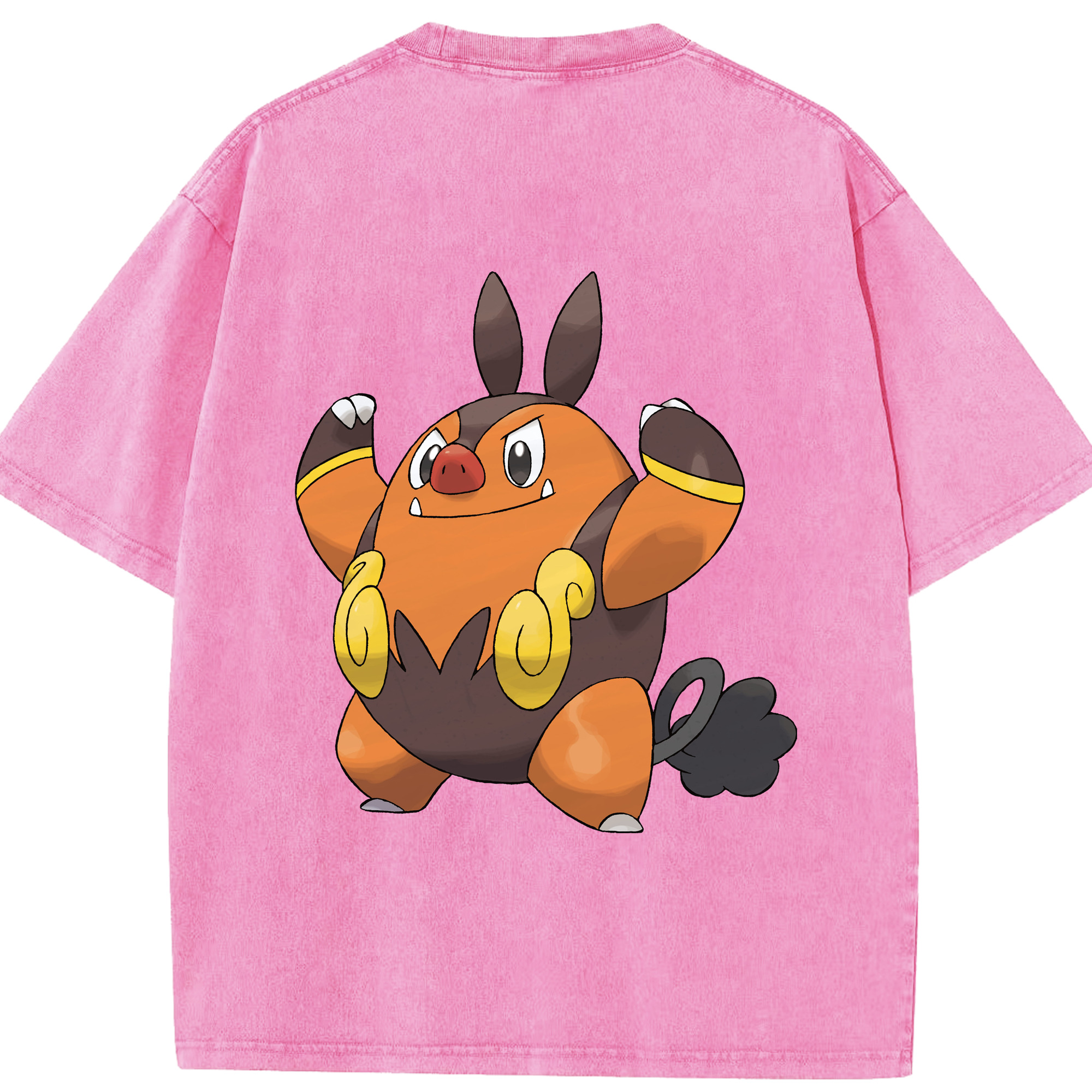 （画像用） ポケットモンスター Pokémon 綿100% ヴィンテージ風 半袖Tシャツ（背面プリント）